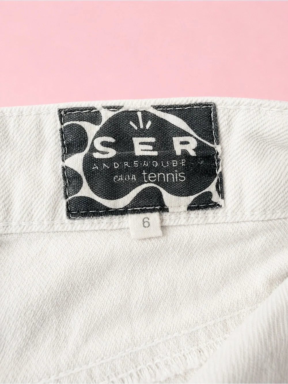 Tennis x Andrea Agudelo (Limited Edition) Embroidered Denim Shorts